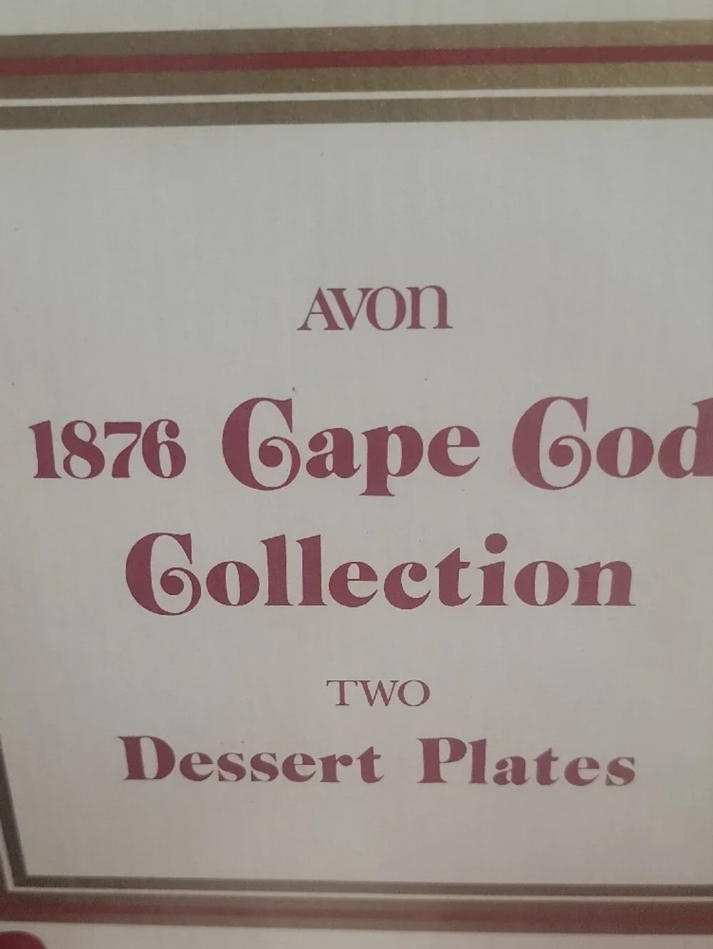 Avon 1876 Cape Cod Collection Dessert Plates - Cranberry Red Glass